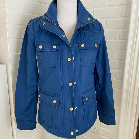 J. Crew Jackets & Blazers - Women's Casual J. Crew Size M Cobalt Blue Jacket With Gold Accents